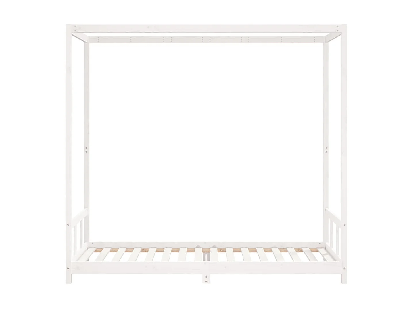 Cama infantil 90x200 cm pinho maciço branco PT962263