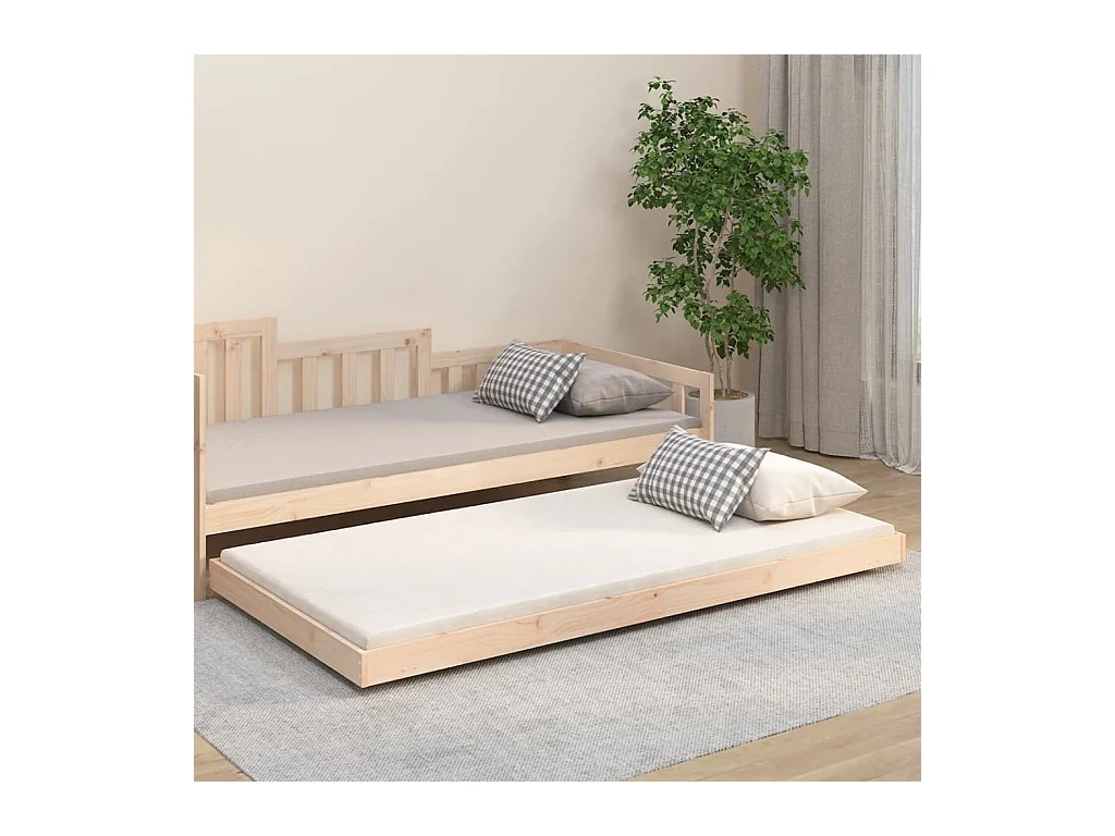 Lit-80x200 cm Bois de pin massif EGGB20726
