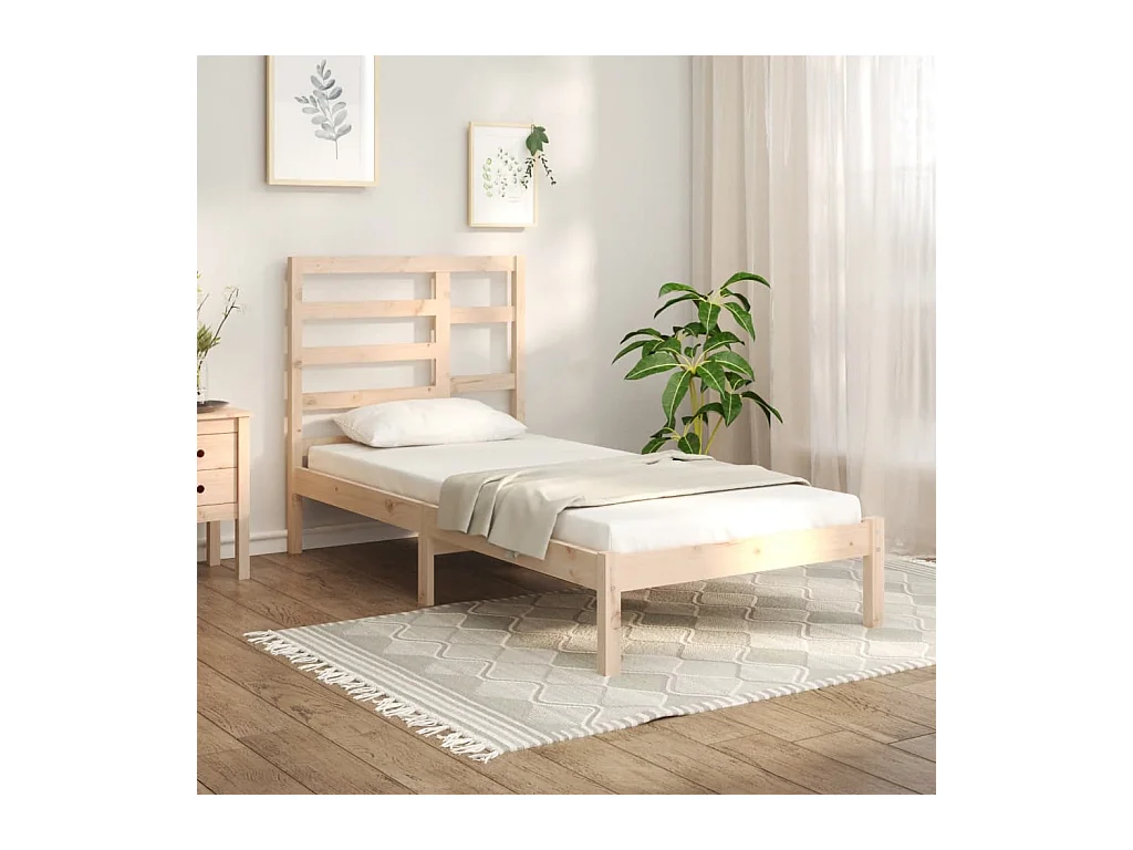 Bedframe massief hout 75x190 cm NL59137