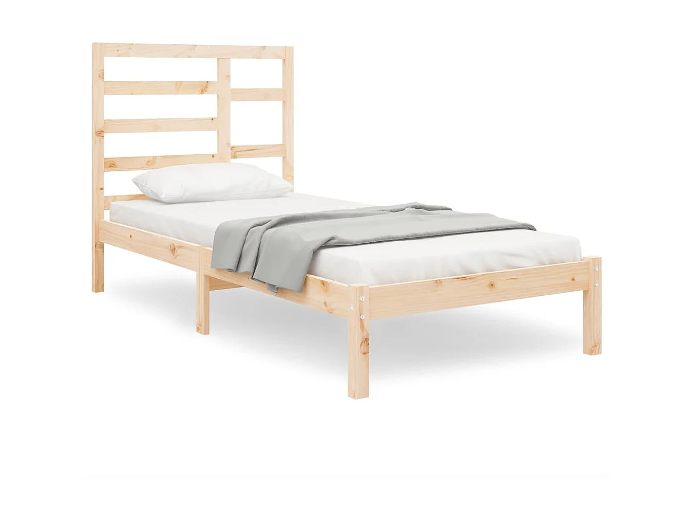 Cama pequena solteiro 75x190 cm madeira maciça PT791745