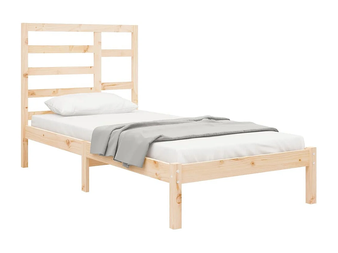 Cama pequena solteiro 75x190 cm madeira maciça PT791745