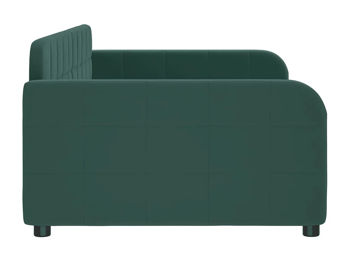 Lit-100x200 cm de repos vert foncé velours EGGB74388