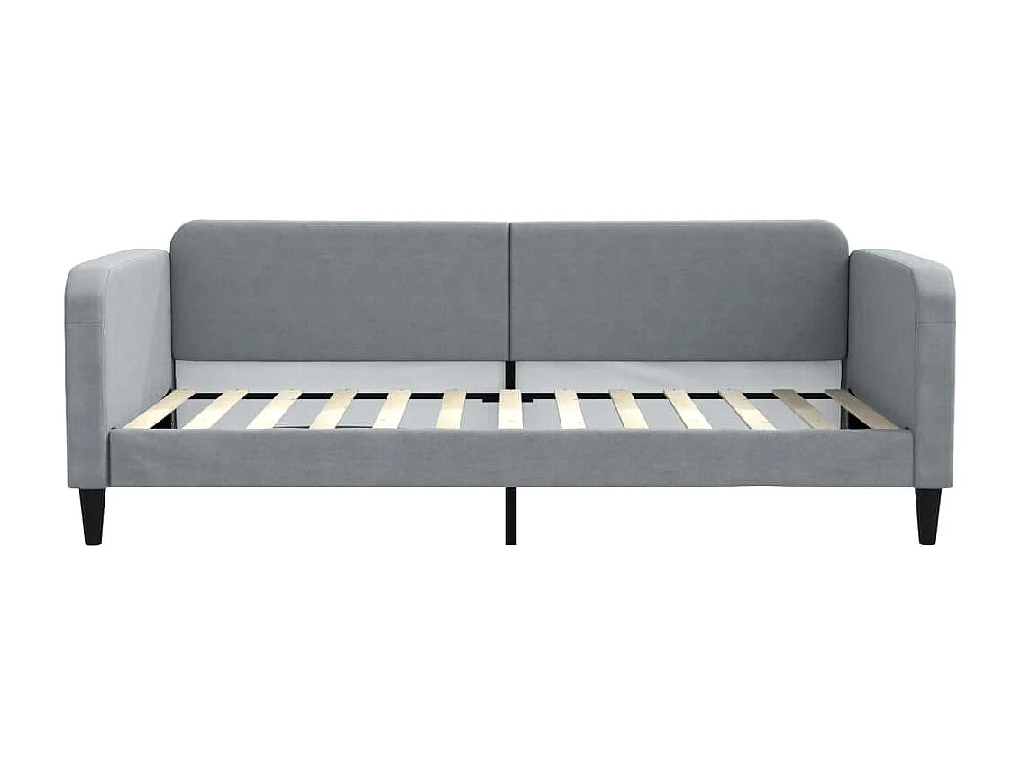 Cama 90x200 cm tela gris claro ES50949