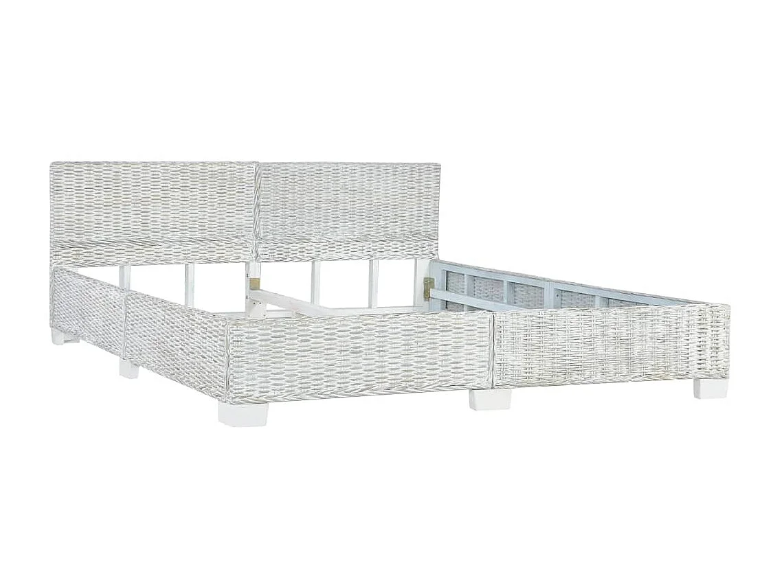 Bedframe natuurlijk rattan grijs 180x200 cm NL41453
