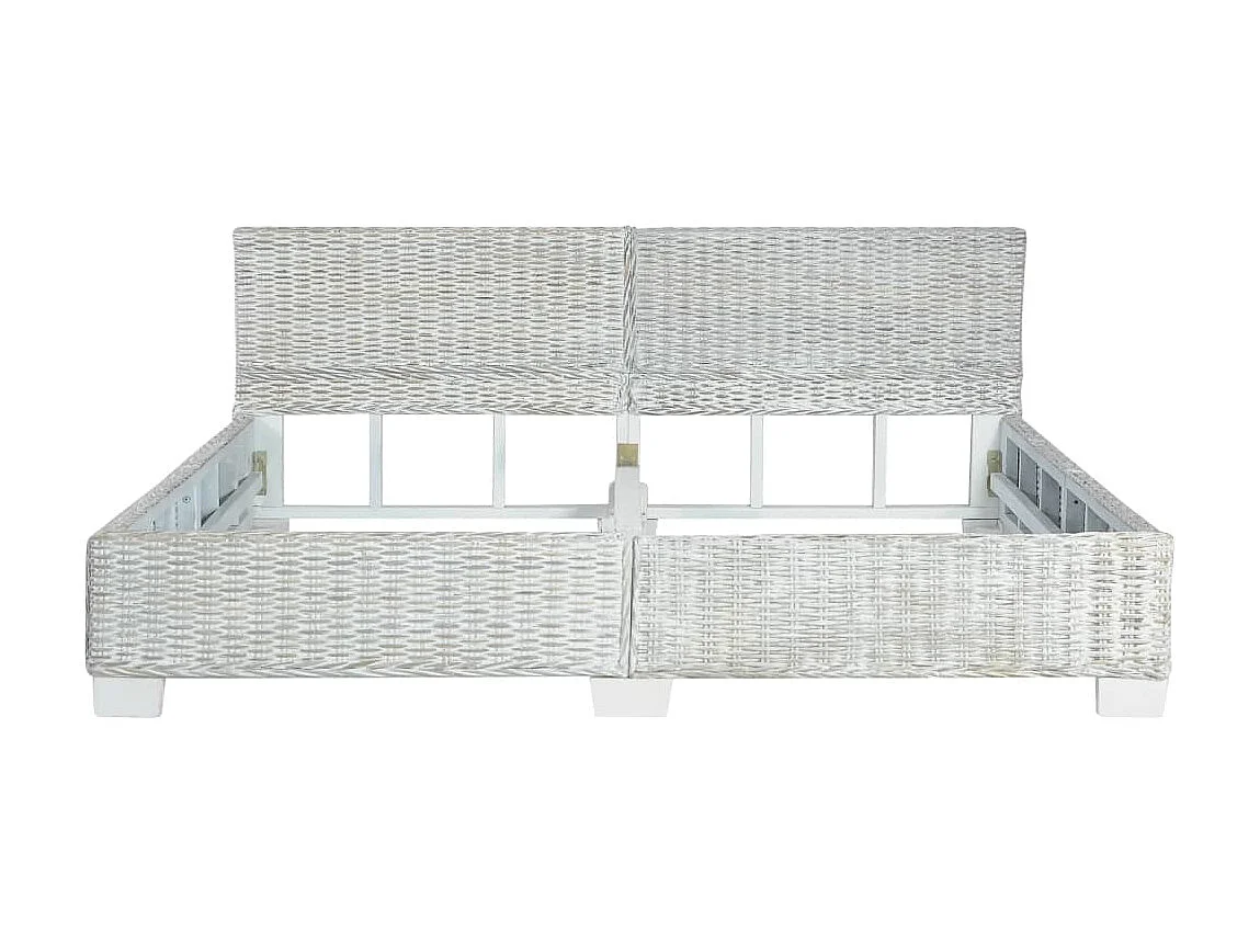 Bedframe natuurlijk rattan grijs 180x200 cm NL41453