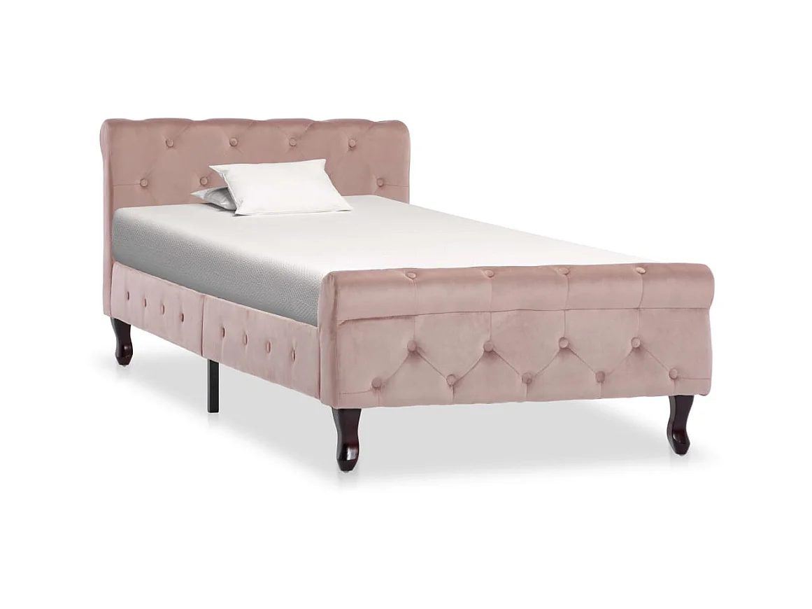 Lit-90x200 cm Rose Velours EGGB15182