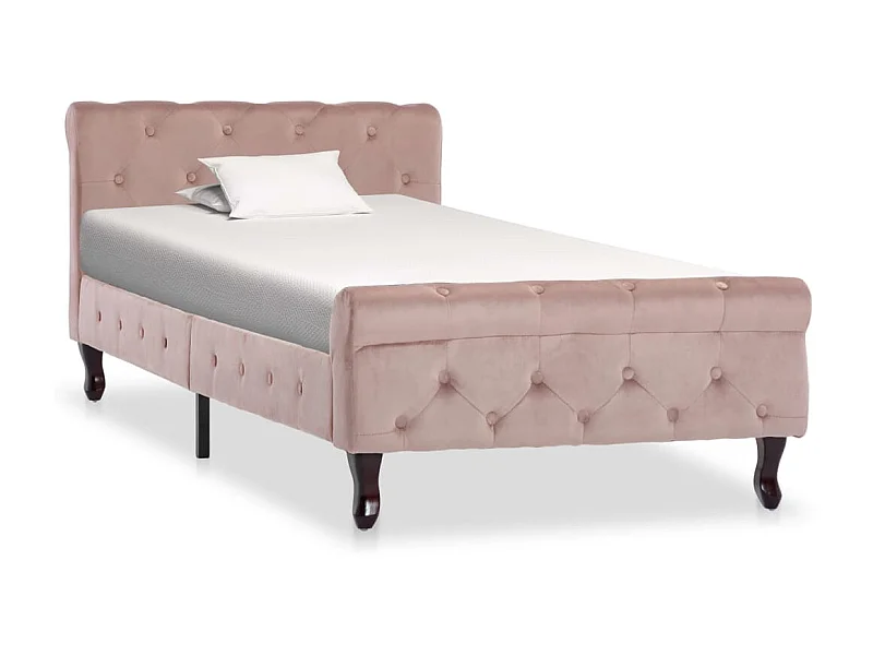 Bedframe fluweel roze 90x200 cm NL74138