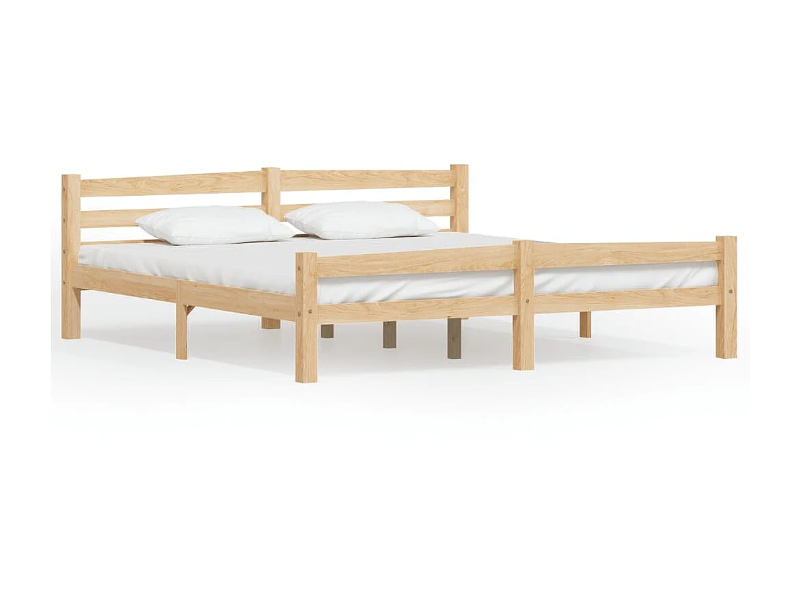 Lit-180x200 cm Bois de pin massif EGGB17174