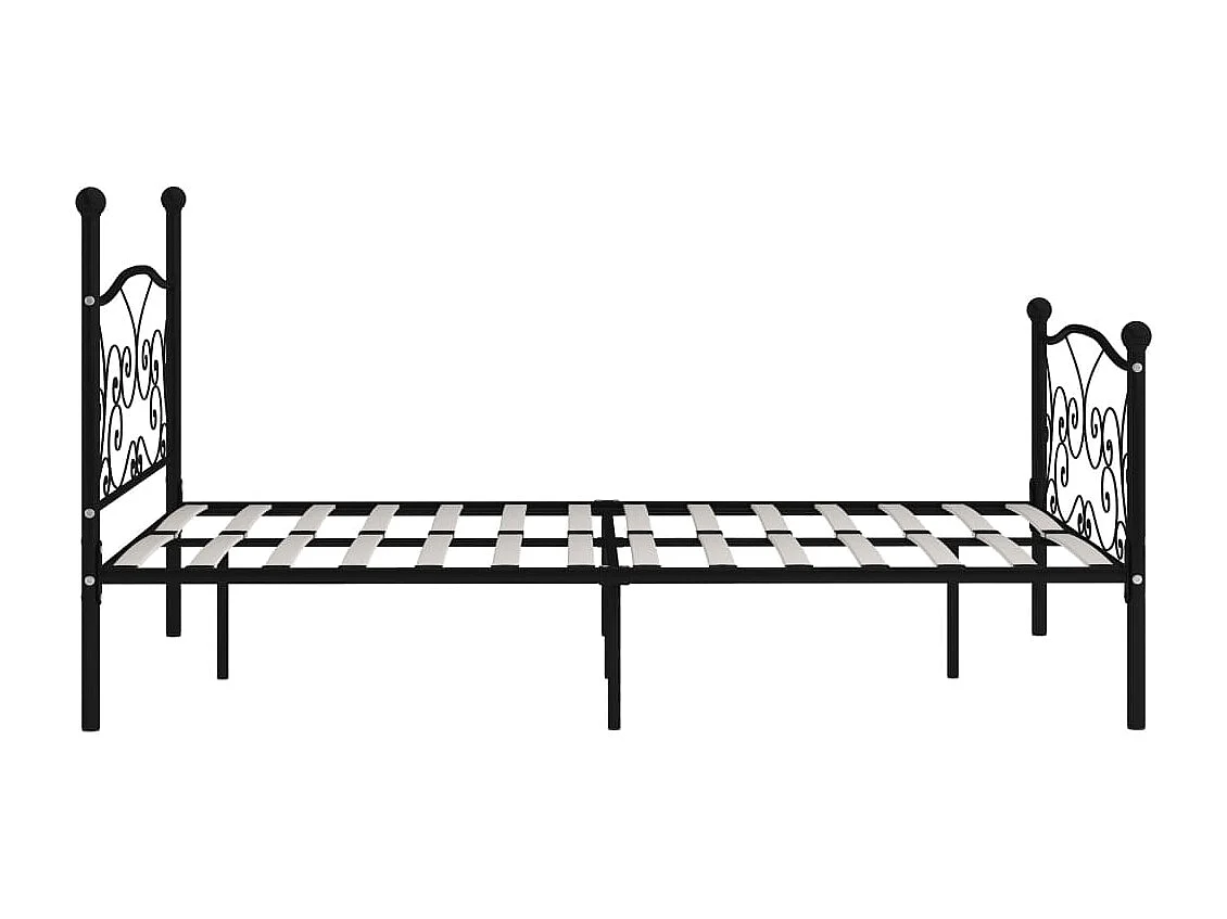 Cama 180x200 cm con somier metal negro ES44849