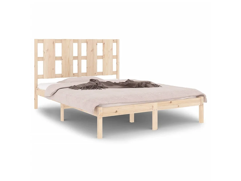 Cama 140x200 cm madera maciza de pino ES77112