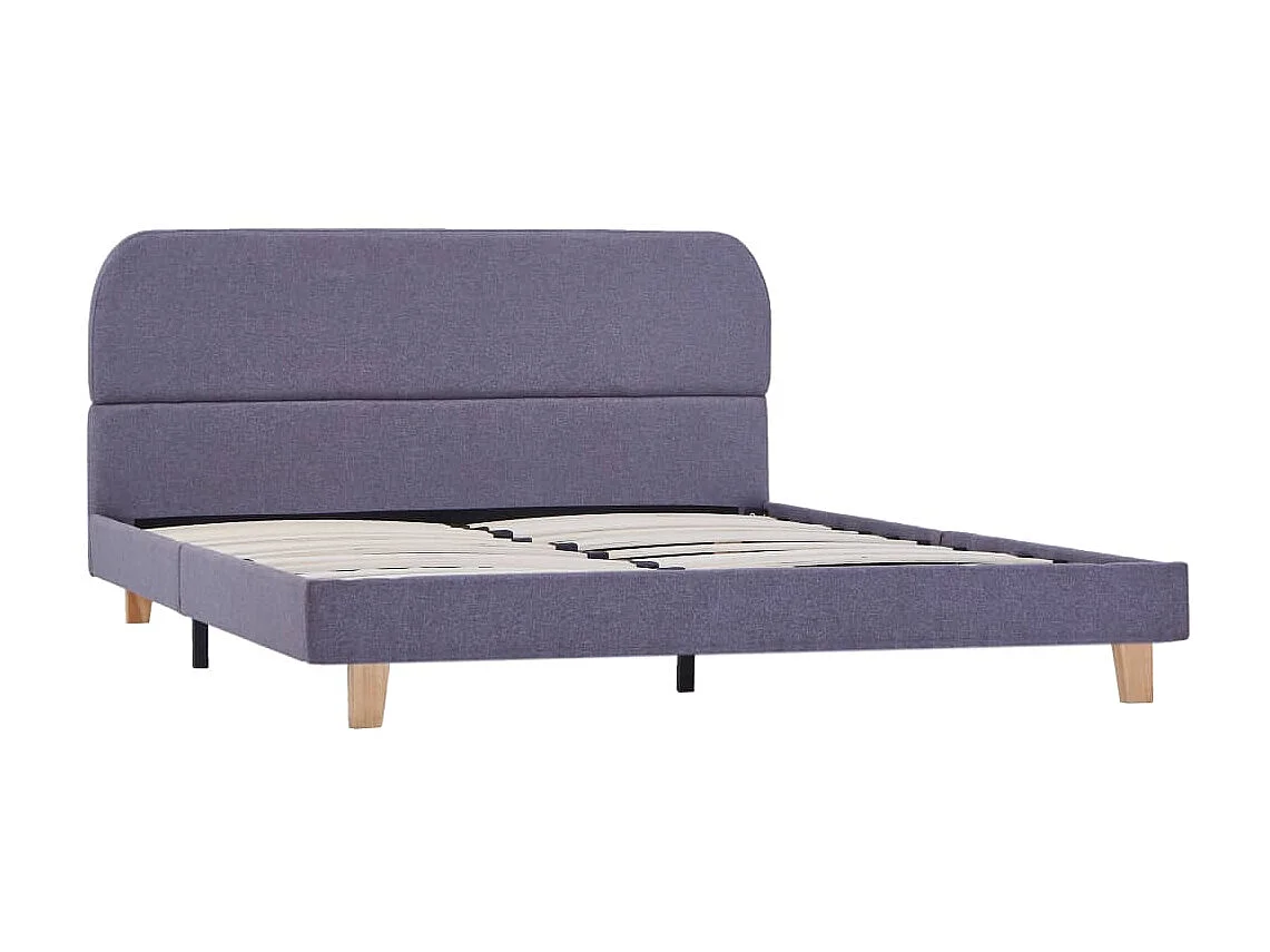 Lit-140x200 cm Gris clair Tissu EGGB84903