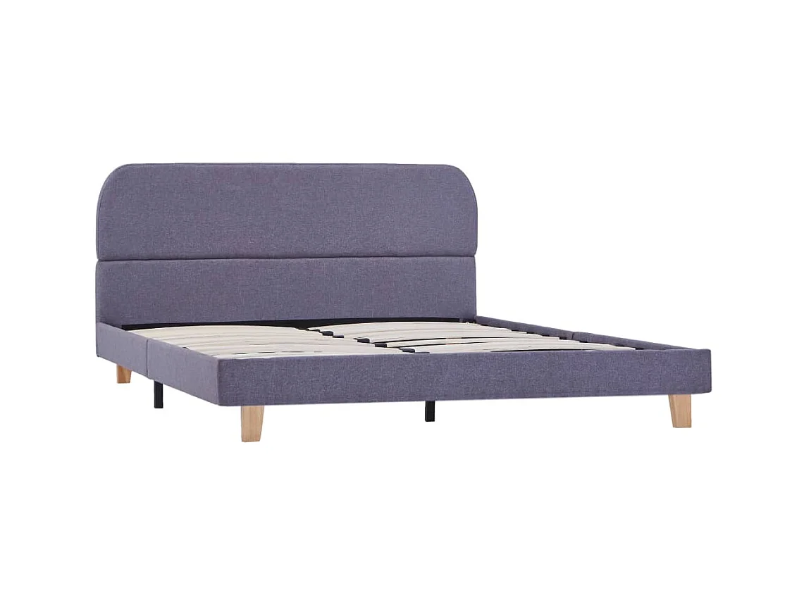 Lit-140x200 cm Gris clair Tissu EGGB84903