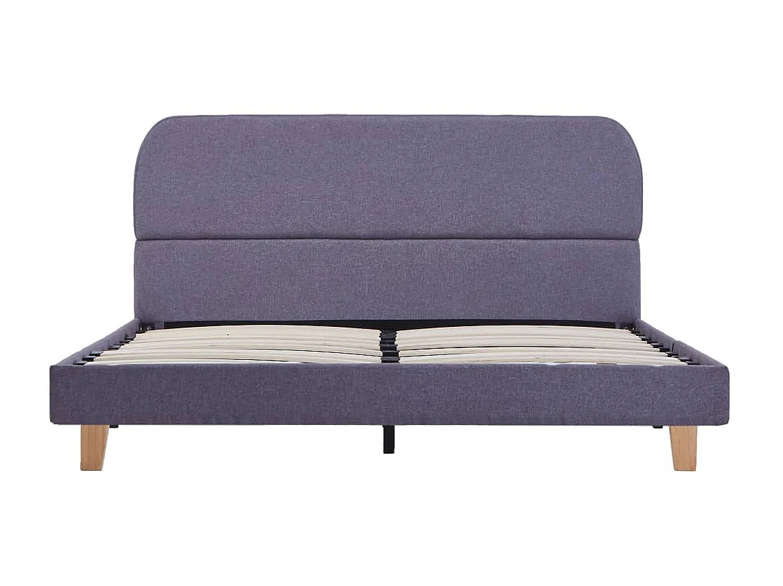 Cama 140x200 cm de tela gris claro ES49166