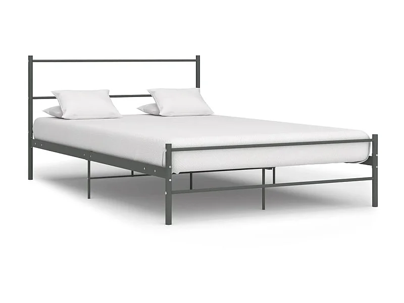 Lit-120x200 cm Gris Métal EGGB95986