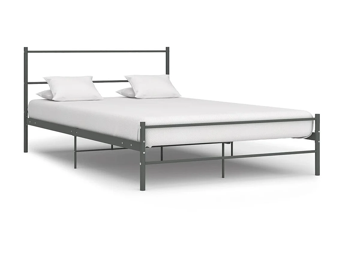 Lit-120x200 cm Gris Métal EGGB95986
