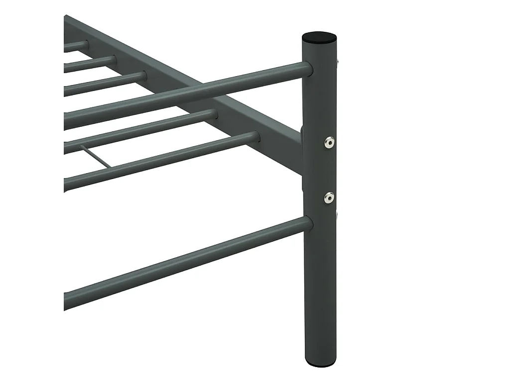 Lit-120x200 cm Gris Métal EGGB95986