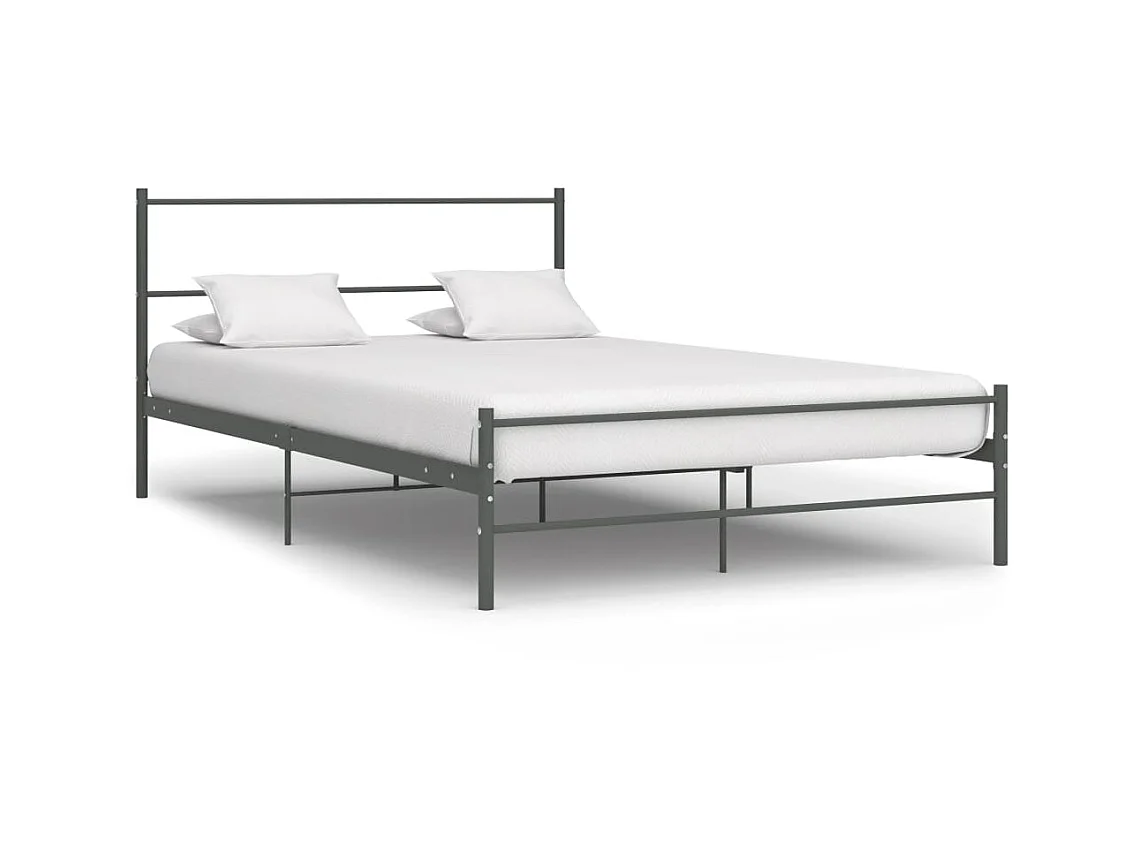 Lit-120x200 cm Gris Métal EGGB95986