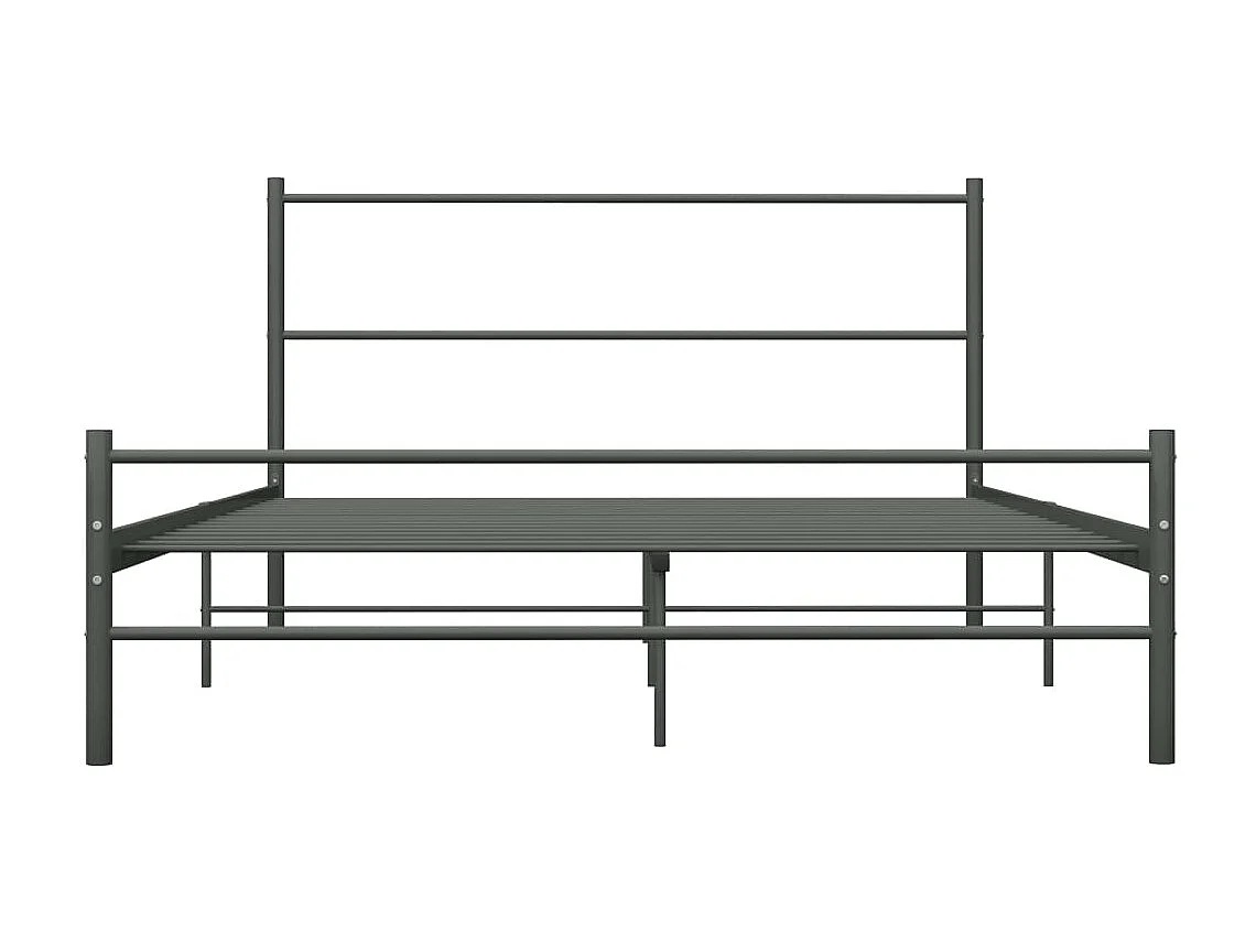 Cama 120x200 cm metal cinzento PT684133