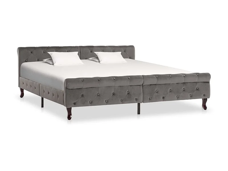 Lit-180x200 cm Gris Velours EGGB34999