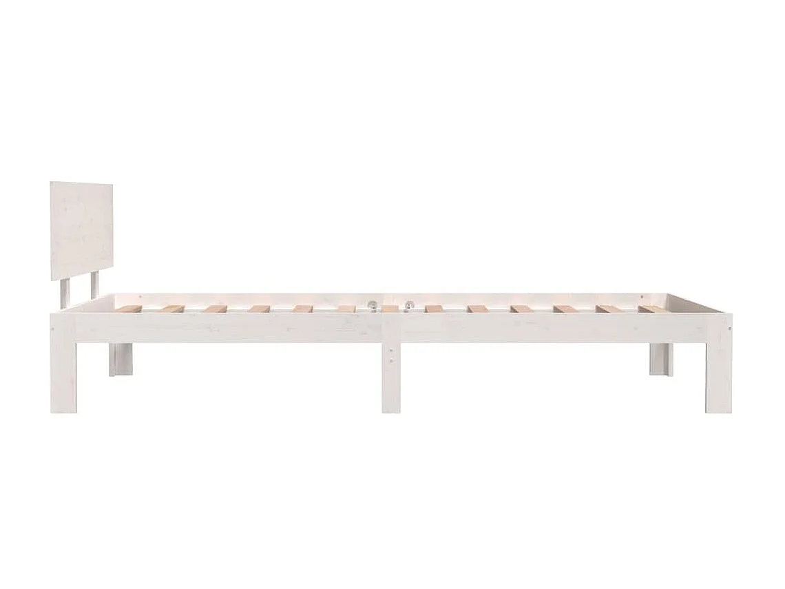 Cama 100x200 cm pinho maciço branco PT740842