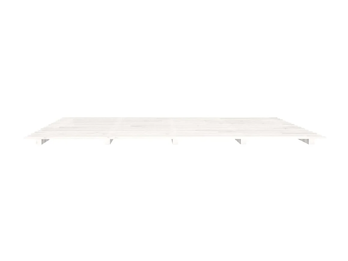 Lit-180x200 cm blanc bois de pin massif EGGB32878