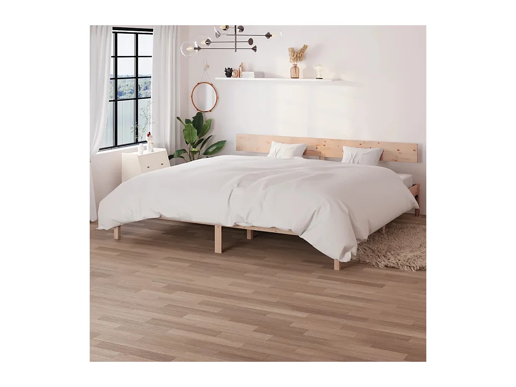 Lit-180x200 cm Bois de pin massif UK Super King EGGB83522