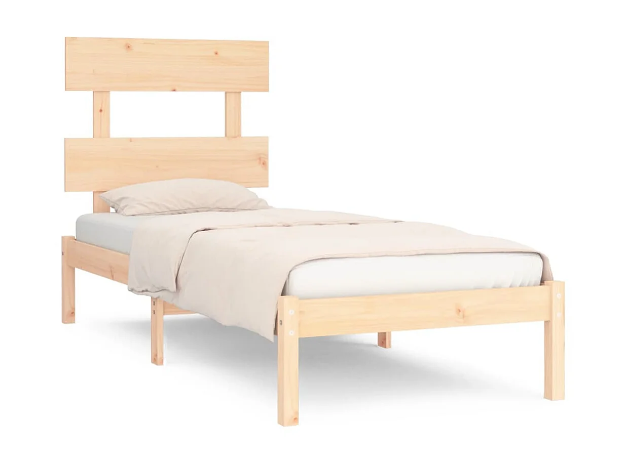 Lit-90x200 cm Bois massif EGGB18203