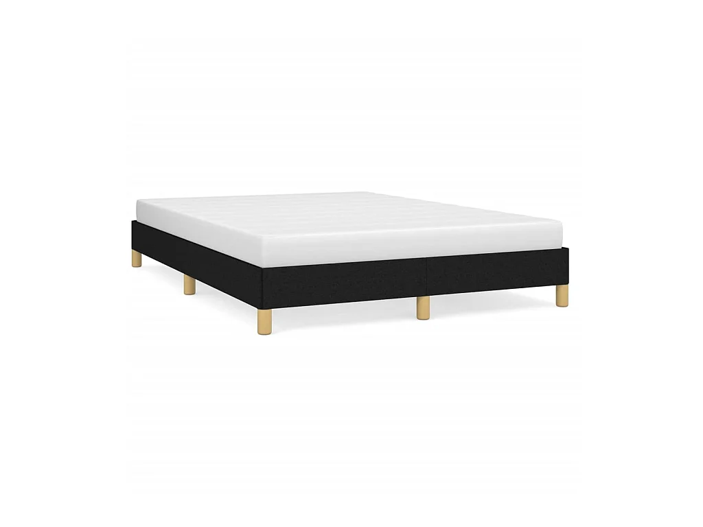 Cama 140x190 cm de tela negro ES18641