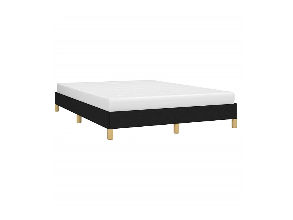 Cama 140x190 cm de tela negro ES18641