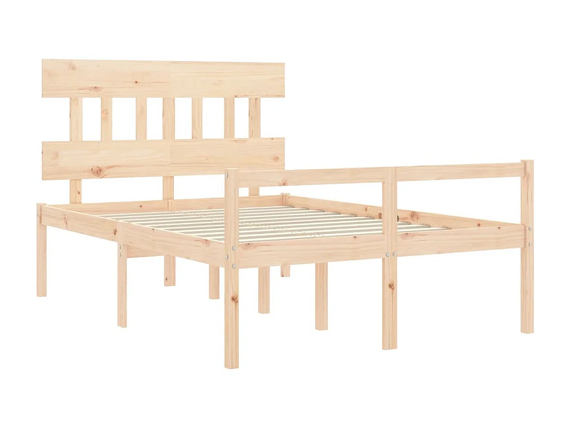 Cama para idosos com cabeceira 140x190 cm madeira maciça PT365265