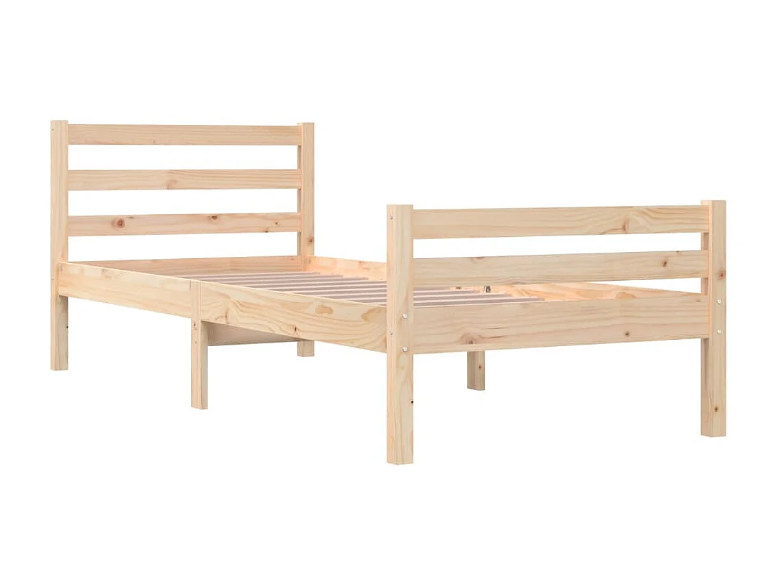 Lit-90x200 cm Bois massif EGGB91147