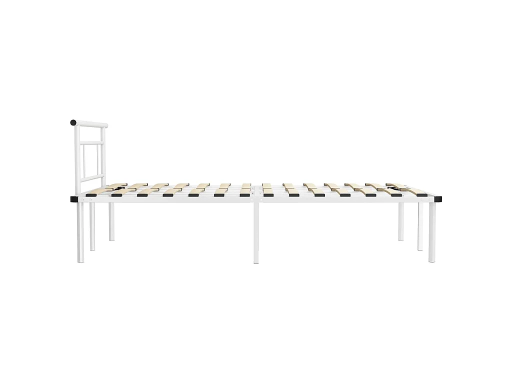 Lit-120x200 cm Blanc Métal EGGB41218