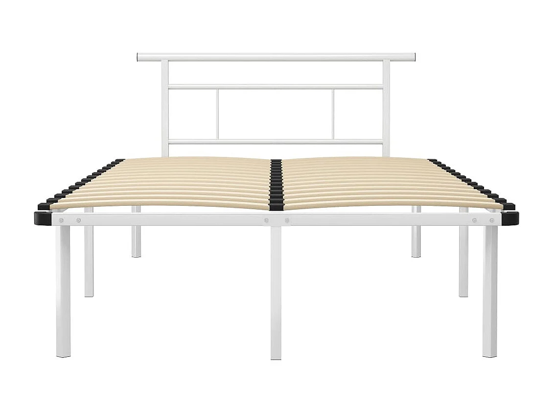 Lit-120x200 cm Blanc Métal EGGB41218
