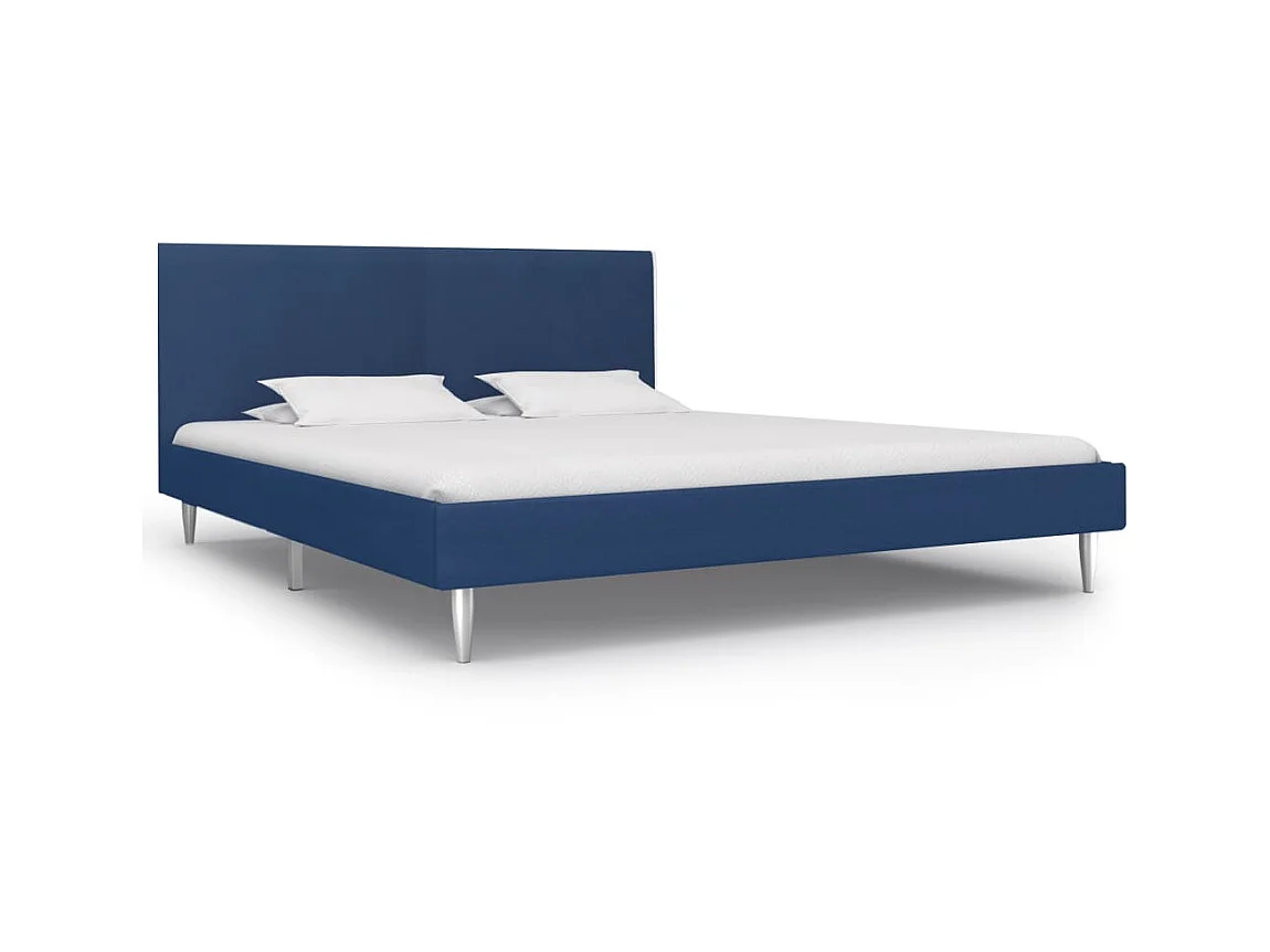 Lit-180x200 cm Bleu Tissu EGGB99464