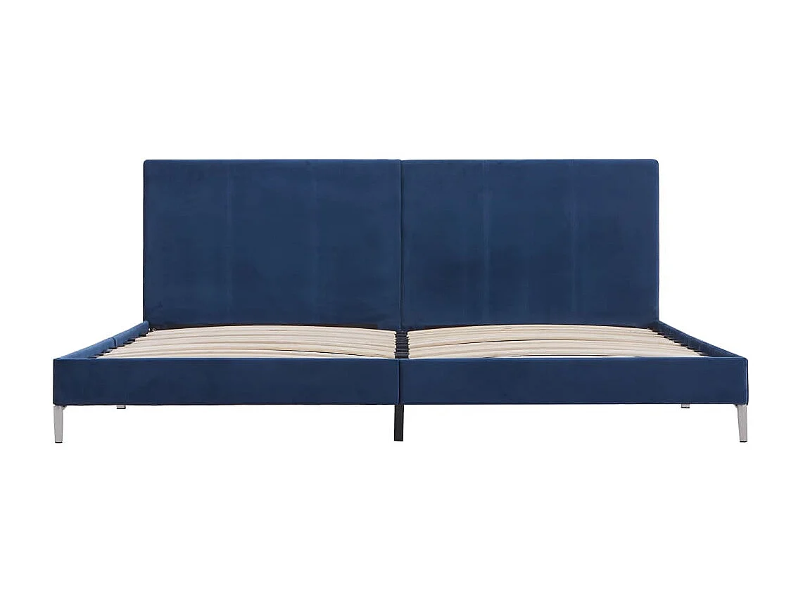 Cama 180x200 cm tecido azul PT336052