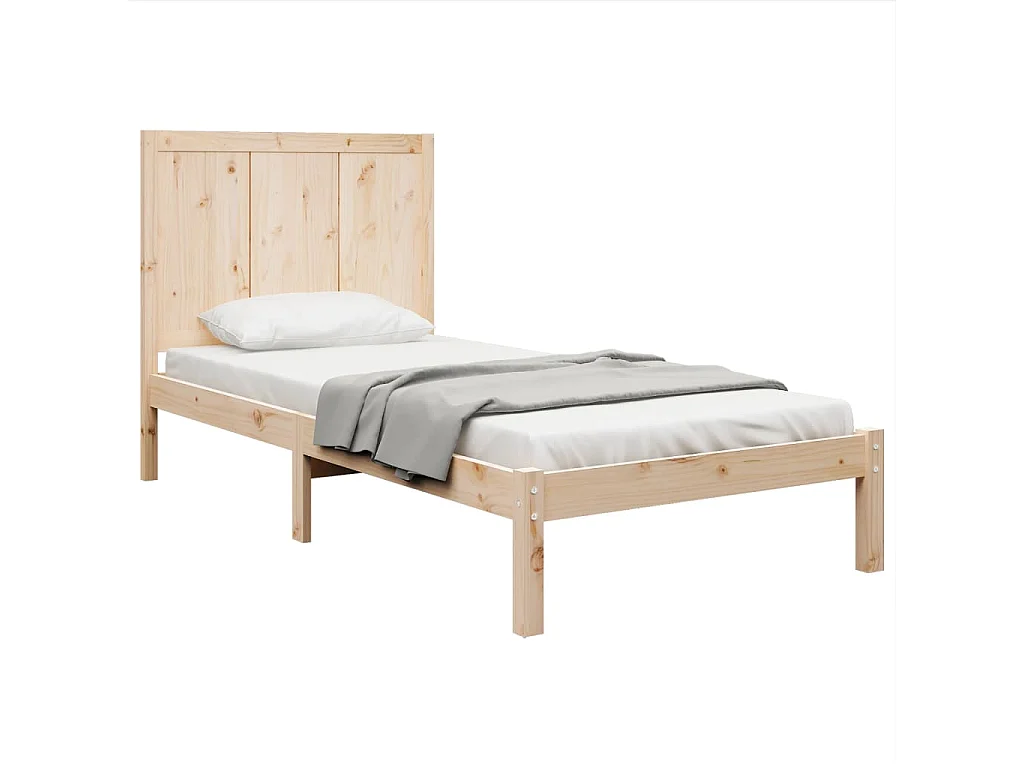 Lit-100x200 cm Bois de pin massif EGGB16528