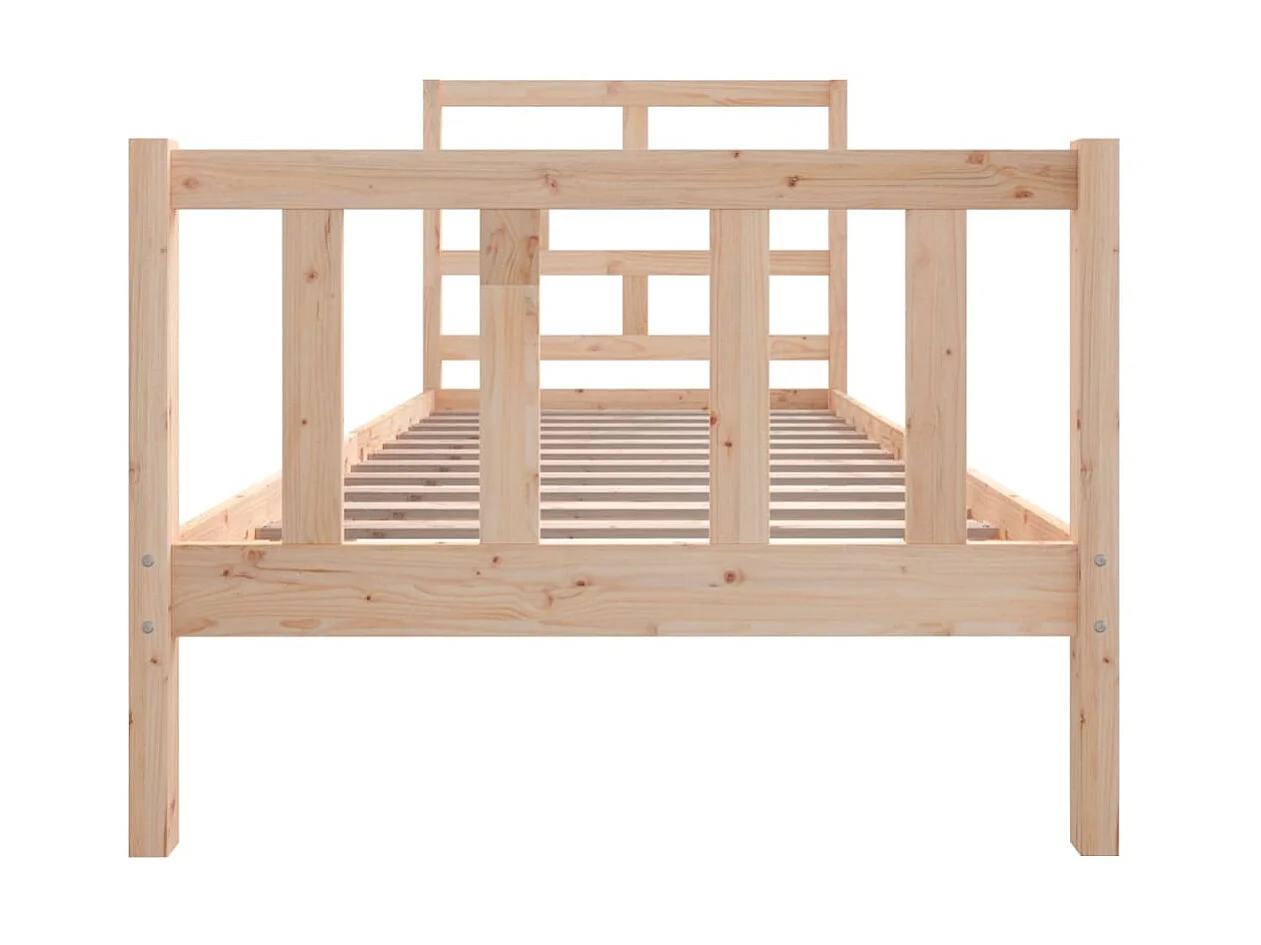 Lit-100x200 cm Bois de pin massif EGGB10072