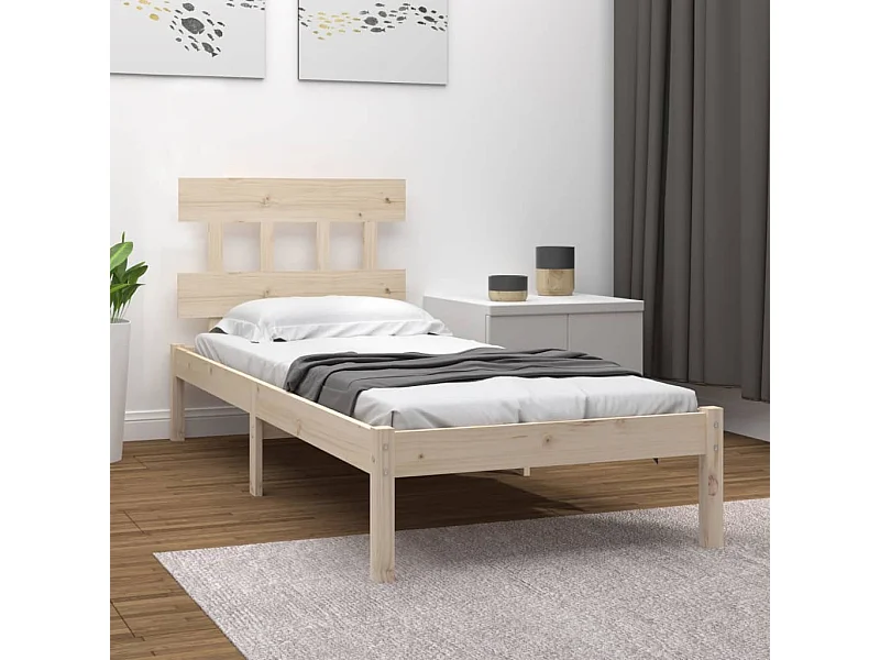 Lit-90x200 cm Bois massif EGGB65381