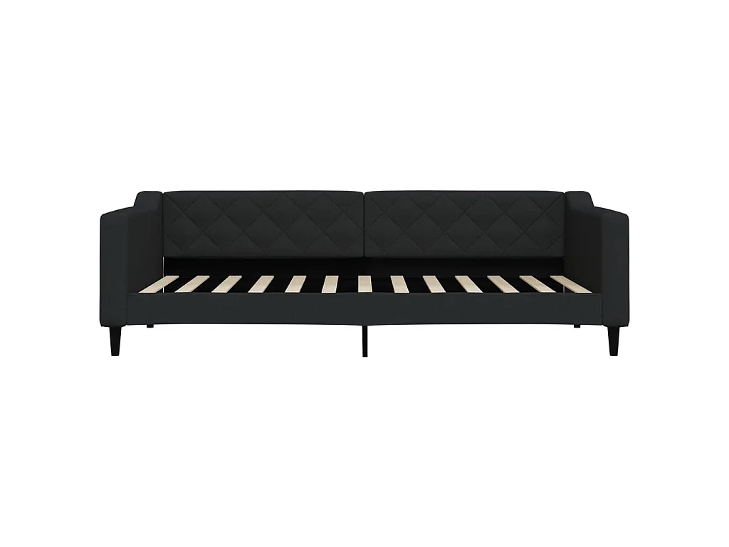 Cama de solteiro 90x200 cm tecido preto PT994795