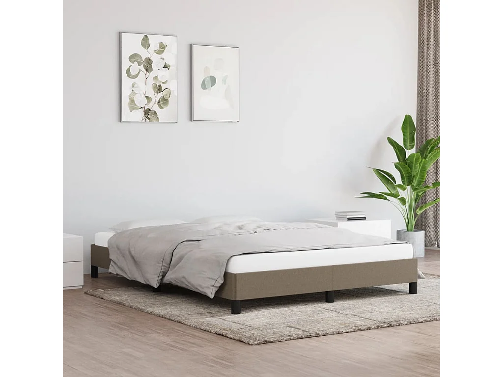 Bedframe stof taupe 140x200 cm NL57023