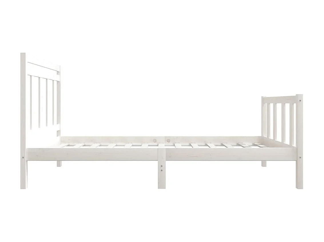 Cama solteiro 90x190 cm madeira maciça branco PT968858
