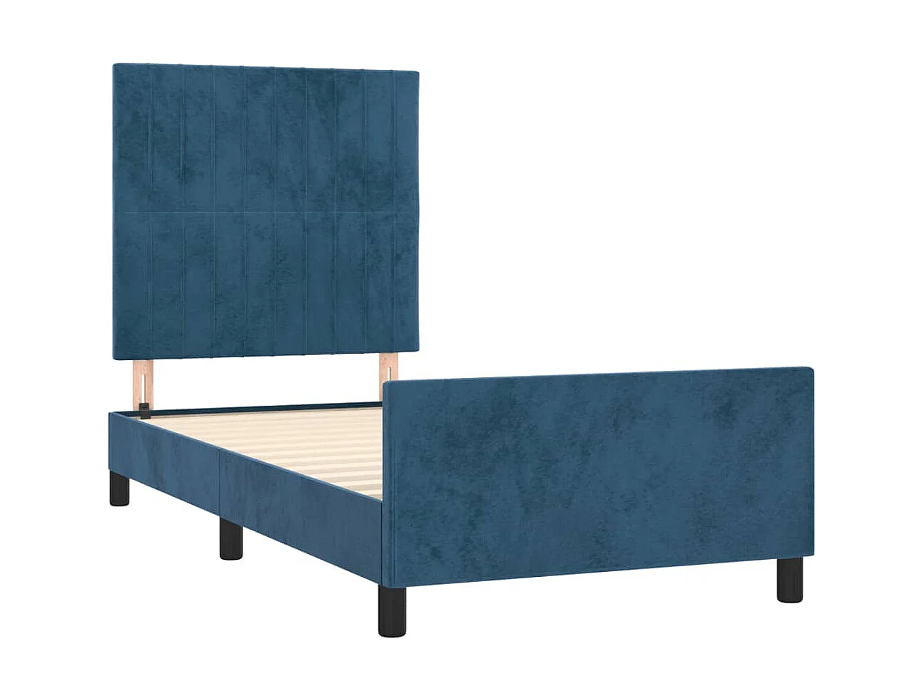 Bedframe met hoofdeinde fluweel donkerblauw 80x200 cm NL22443