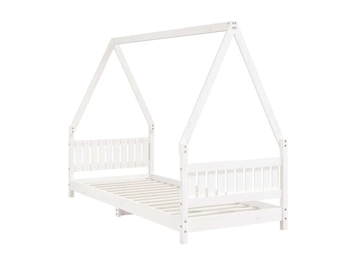 Cama infantil 80x200 cm pinho maciço branco PT773705
