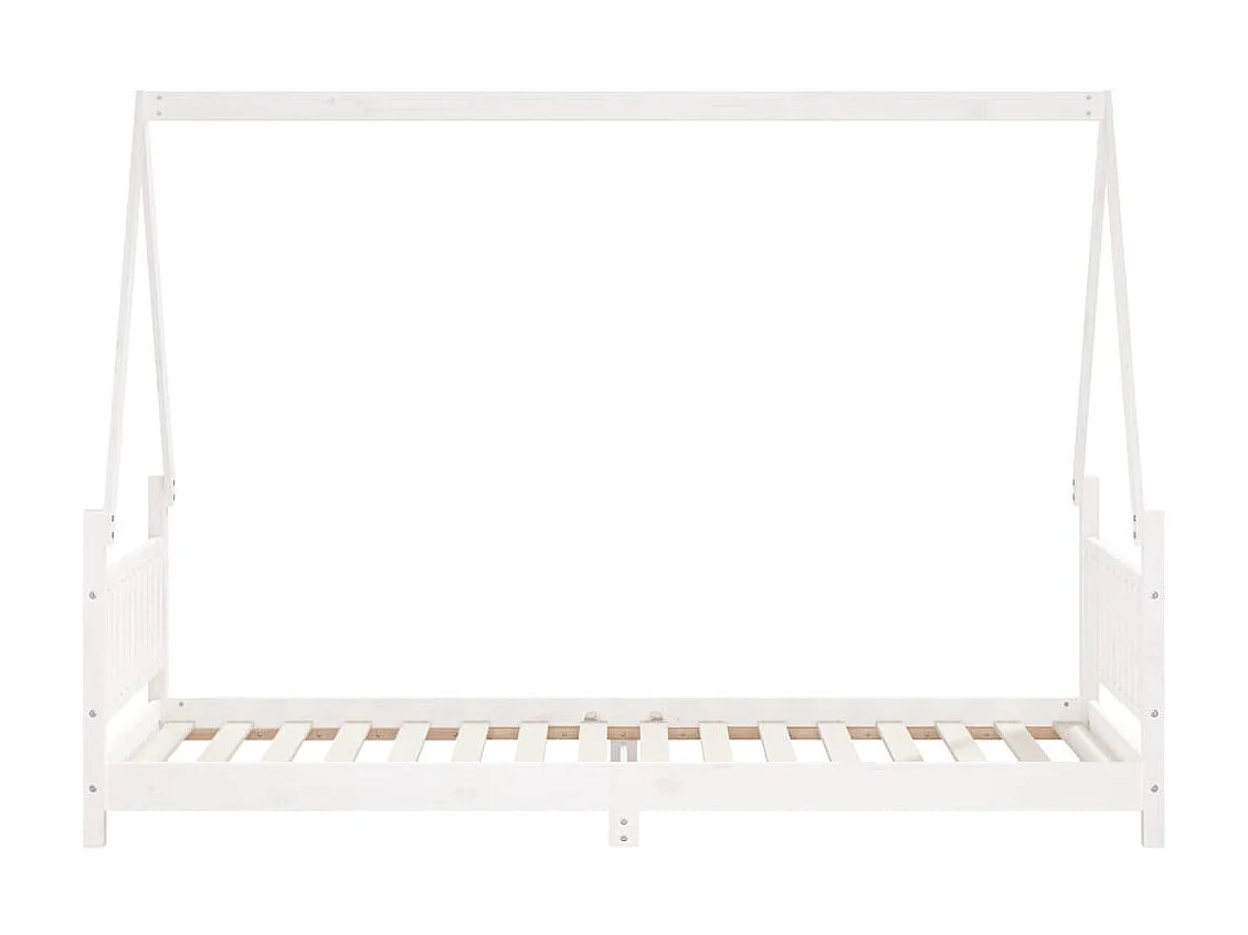 Cama infantil 80x200 cm pinho maciço branco PT773705