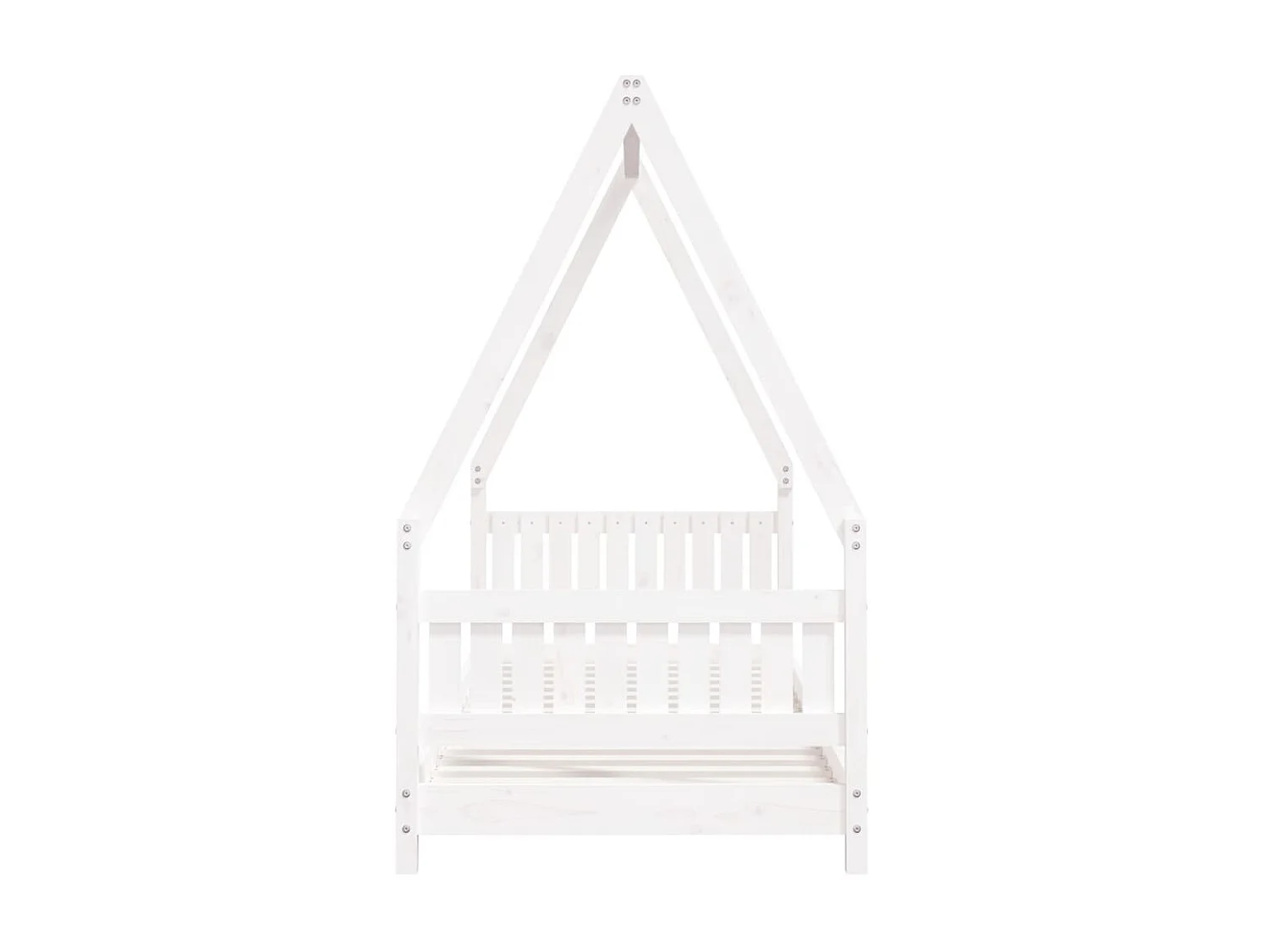 Cama infantil 80x200 cm pinho maciço branco PT773705
