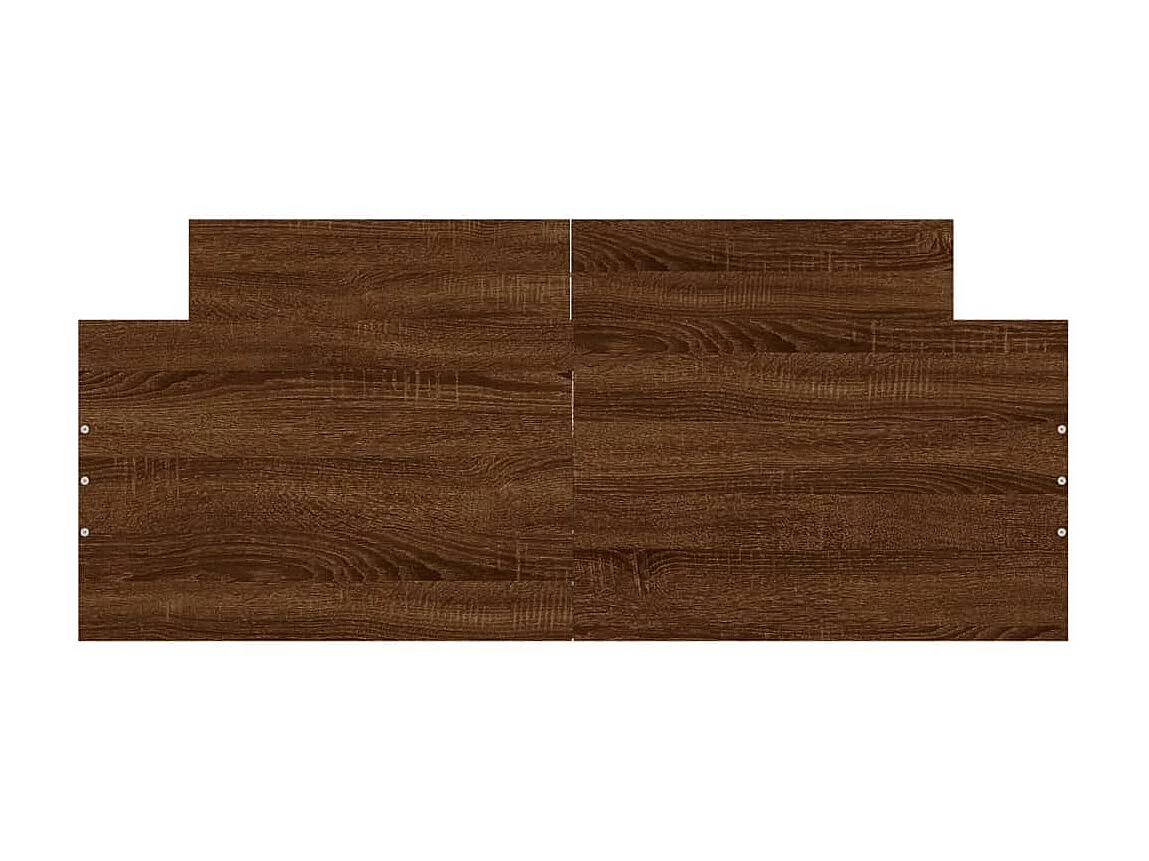 Lit-120x200 cm tête de lit et pied de lit chêne marron EGGB19110