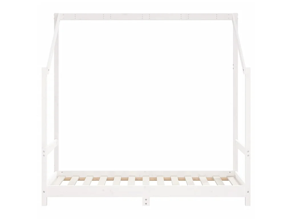 Lit-80x160 cm pour enfant blanc bois de pin massif EGGB91362