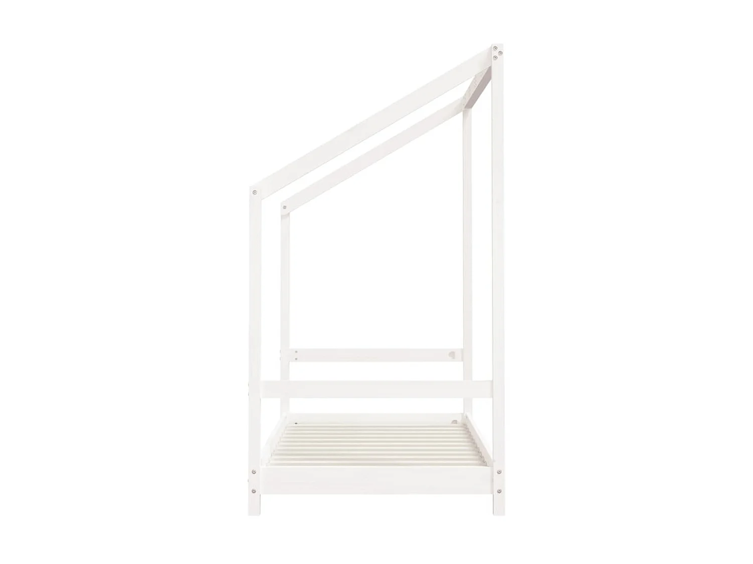 Lit-80x160 cm pour enfant blanc bois de pin massif EGGB91362
