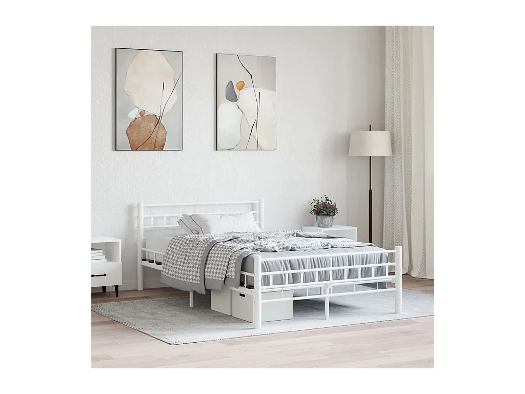 Bedframe metaal wit 140x200 cm NL24422
