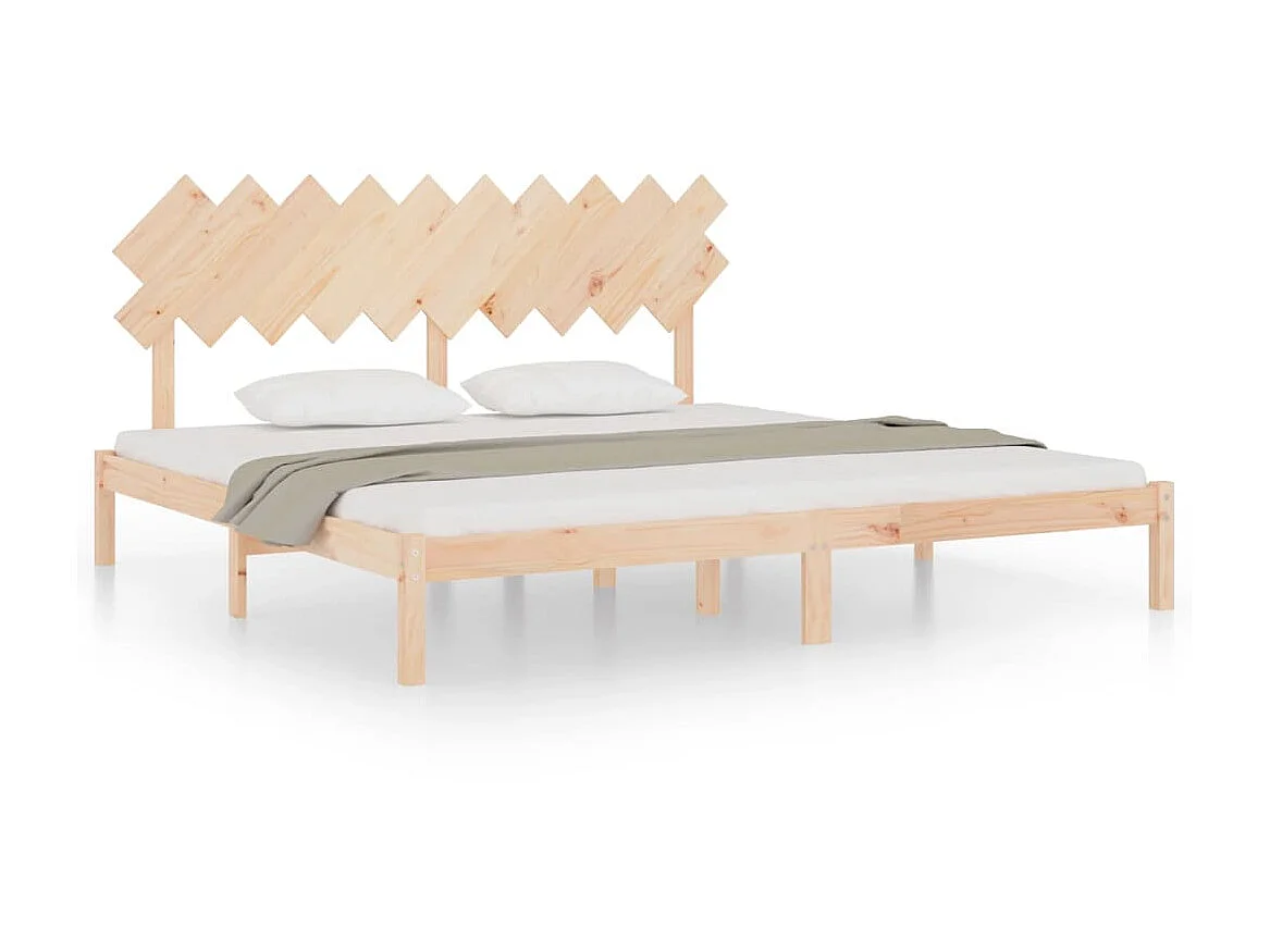 Lit-200x200 cm Bois massif EGGB94750